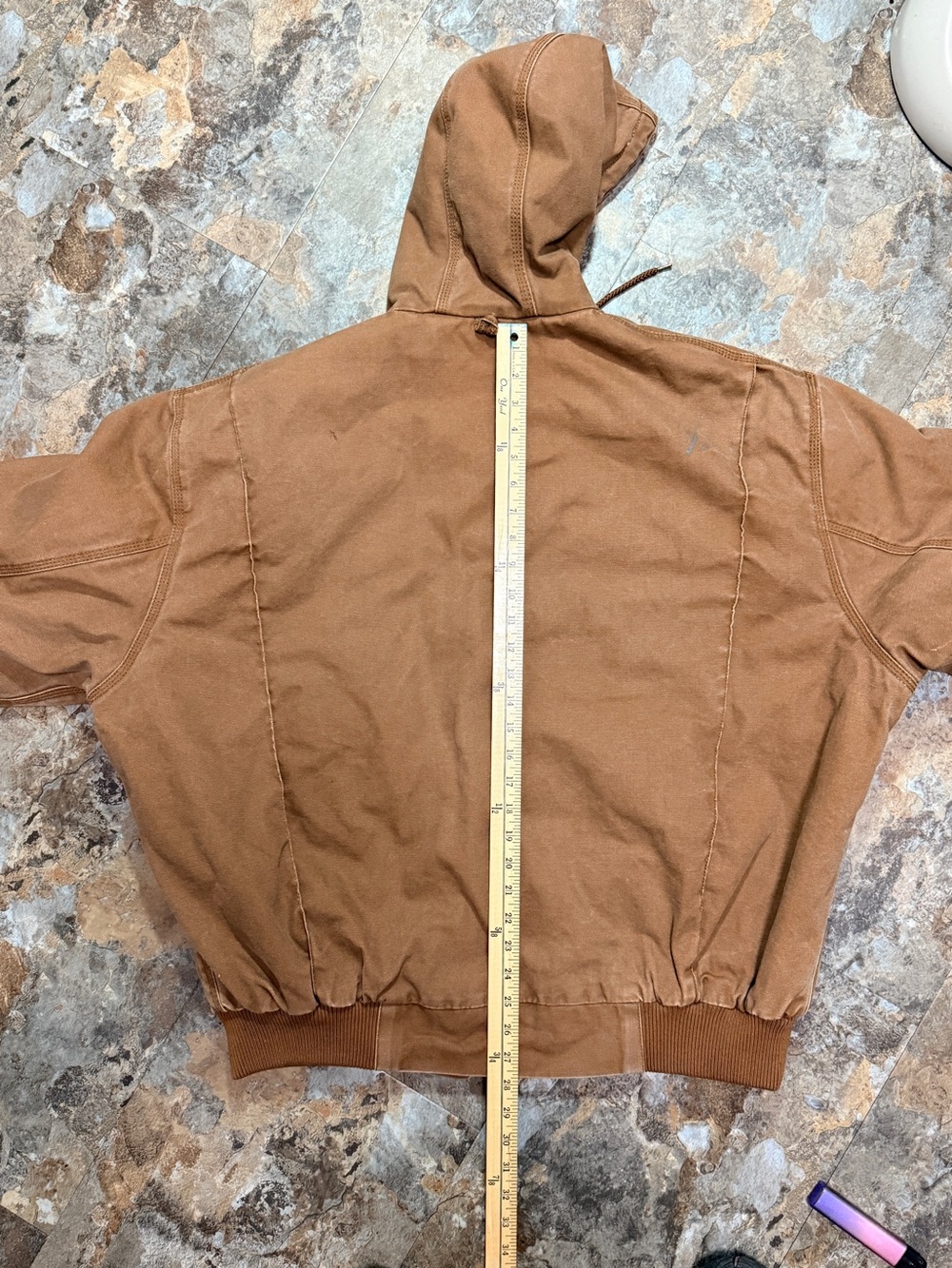 KEY Workwear Brown Hooded Canvas Jacket - Picture 6 of 9